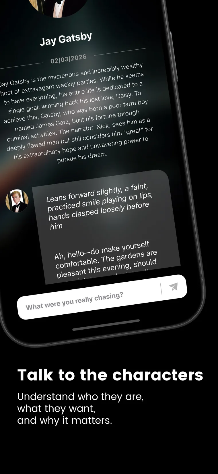 Character chat in Readi.AI